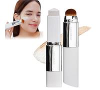 Color Changing Foundation Stick, 2-in-1 Foundation Stick with Brush,Portable Makeup Color Changing Concealers,Full to Medium Coverage Base Makeup (Natural)