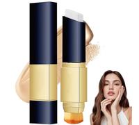 Color Changing Foundation Stick,2-In-1 Foundation Stick with Brush,Waterproof & Long Lasting for All Skin Types,Tinted Moisturizer&Concealer,Full Coverage Foundatio/n for Natural Makeup ((Nature)