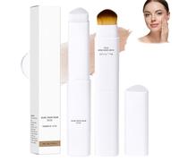 Color Changing Foundation Stick，2 in 1 V White Korean Makeup Cover Cream Foundation Stick With Brush for Mature Skin - Full to Medium Coverage Base Makeup,Suitable for All Skin Types, Coverage