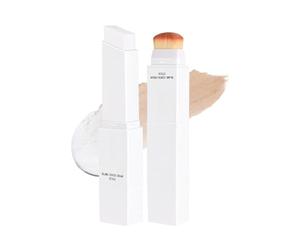 Color Changing Foundation Stick, Cover Cream Stick V White Foundation, Korean Foundation, Full to Medium Coverage Base Makeup with Brush Head, for All Skin Types, 03 Natural, Stick Form