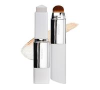Color Changing Foundation Stick, Cover Cream Stick V White Korean Color Changing, 2-in-1 Foundation Stick, Full to Medium Coverage Base Makeup, for All Skin Types, with Brush Head (Medium)