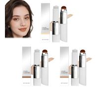 Color Changing Foundation Stick,Korean Base With Detachable Brush,Full-To-Medium Coverage,Flawless Base,Evens Tone,Cover Cream Stick V White Korean Foundation,Full To Medium Makeup (1,3PCS)