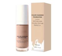 Color Changing Foundation - Temperature Sensitive Base, Intelligent Tone Adjuster | Long Lasting Natural Makeup Effect, Radiant Complexion Hydrating Moisturizing Liquid For Radiant Skin