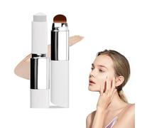 Color Changing Korean Foundation Stick - V White Cover Cream with Brush Head, Full to Medium Coverage Base Makeup Suitable for All Skin Types (Dark Skin)