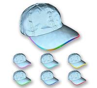 Color Changing LED Reflective Baseball Cap - 7 Color LED Baseball Hat - Light Up Baseball Cap - Trippy Rave Hat for Men, Women, Reflective, One Size