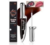 Color Changing Lip Stain, Bloody Liquid Lipstick for Valentine's Day, Lightweight Moisturizing Tinted Lip Gloss, Highly Pigmented Long-Wear Black Lip Gloss Gift, Wipe to Change Colour