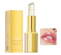 Color Changing Lipstick,Transferproof Color Changing Lipsticks,Gold Crystal Co/lor Chang/ing Lipstick,Ph Adjusting Lip/stick,Gold Foil Moisturizing Glossy Shine Lip Balm,#01