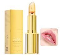 Color Changing Lipstick,Transferproof Color Changing Lipsticks,Gold Crystal Co/lor Chang/ing Lipstick,Ph Adjusting Lip/stick,Gold Foil Moisturizing Glossy Shine Lip Balm,#03