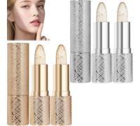 Color Changing Lipstick with Gold Flakes, Transferproof Lip Balm, Clear Long Lasting 24H Moisturizing Glossy Shine, Hyaluronic Acid Nourishing Lip Plumper Gloss for Women (4)