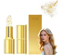 Color Changing Lipstick with Gold Foil,Moisturizer Gold Foil Color Changing Lipstick,Colour Change Lip Balm,Moisturising Lip Balm,Long-Lasting Hydration & Glossy Shine,Hydrating & Plumping Lip