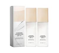 Color Changing Magic Foundation, 2025 Upgrade Color Changing Foundation- Mature Skin Liquid Makeup, All Day Flawless Warm Skin Tone Bb Cream Makeup Base Concealer, Lightweight & All-Day Wear (2Pc)