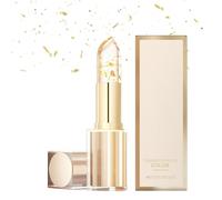 Color Changing Moisturizing Lipstick, Transparente Transferproof Gold Crystal Color Changing Lip Stick for Women, Long Lasting 24 Hours Tinted Moisturizing Glossy Shine Lip Gloss(#C)