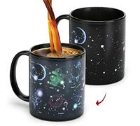Color Changing Mug 11oz with Constellation Design, Thermal Changing Coffee Cup, Space Theme Novelty Gift for Men Women Birthday Halloween
