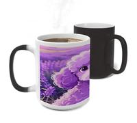 Color Changing Mug Heat Sensitive Ceramic Coffee Cups Poodle Novelty Heat Activated Cup 11 Oz Magic Mug for Office Home Use, Unique Gift Idea for Coffee Tea Drinkers