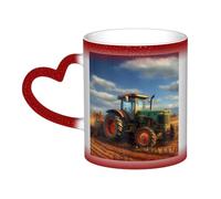 Color Changing Mug In The Sky Ceramic Coffee Mug 13 oz Heat Sensitive Drinking Cup Birthday Gift for Women Men Magic Tea Cup Fantasy Farm Tractor Porcelain Mugs Unique Gift