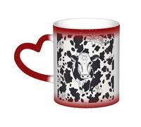 Color Changing Mug In The Sky Ceramic Coffee Mug 13 oz Heat Sensitive Drinking Cup Birthday Gift for Women Men Magic Tea Cup Black And White Cow Porcelain Mugs Unique Gift