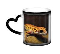 Color Changing Mug In The Sky Ceramic Coffee Mug 13 oz Heat Sensitive Drinking Cup Birthday Gift for Women Men Magic Tea Cup Leopard Little Gecko Porcelain Mugs Unique Gift