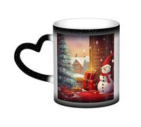 Color Changing Mug In The Sky Ceramic Coffee Mug 13 oz Heat Sensitive Drinking Cup Birthday Gift for Women Men Magic Tea Cup Merry Christmas Day Porcelain Mugs Unique Gift