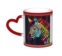 Color Changing Mug In The Sky Ceramic Coffee Mug 13 oz Heat Sensitive Drinking Cup Birthday Gift for Women Men Magic Tea Cup Colorful Rainbow Zebra Porcelain Mugs Unique Gift