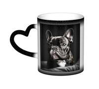 Color Changing Mug In The Sky Ceramic Coffee Mug 13 oz Heat Sensitive Drinking Cup Birthday Gift for Women Men Magic Tea Cup French Bulldog Porcelain Mugs Unique Gift