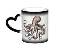 Color Changing Mug In The Sky Ceramic Coffee Mug 13 oz Heat Sensitive Drinking Cup Birthday Gift for Women Men Magic Tea Cup Octopus Porcelain Mugs Unique Gift