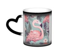 Color Changing Mug In The Sky Ceramic Coffee Mug 13 oz Heat Sensitive Drinking Cup Birthday Gift for Women Men Magic Tea Cup Flamingo Porcelain Mugs Unique Gift