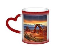 Color Changing Mug In The Sky Ceramic Coffee Mug 13 oz Heat Sensitive Drinking Cup Birthday Gift for Women Men Magic Tea Cup Arches National Park Porcelain Mugs Unique Gift