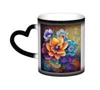 Color Changing Mug In The Sky Ceramic Coffee Mug 13 oz Heat Sensitive Drinking Cup Birthday Gift for Women Men Magic Tea Cup Flower Diamond Painting Porcelain Mugs Unique Gift