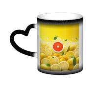 Color Changing Mug In The Sky Ceramic Coffee Mug 13 oz Heat Sensitive Drinking Cup Birthday Gift for Women Men Magic Tea Cup Summer Lemon Porcelain Mugs Unique Gift
