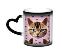 Color Changing Mug In The Sky Ceramic Coffee Mug 13 oz Heat Sensitive Drinking Cup Birthday Gift for Women Men Magic Tea Cup Carttoon Cat Porcelain Mugs Unique Gift