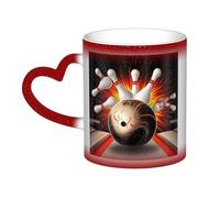 Color Changing Mug In The Sky Ceramic Coffee Mug 13 oz Heat Sensitive Drinking Cup Birthday Gift for Women Men Magic Tea Cup Vintage Sport Bowling Ball Porcelain Mugs Unique Gift