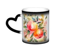 Color Changing Mug In The Sky Ceramic Coffee Mug 13 oz Heat Sensitive Drinking Cup Birthday Gift for Women Men Magic Tea Cup Colorful Peach Watercolor Design Porcelain Mugs Unique Gift