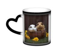 Color Changing Mug In The Sky Ceramic Coffee Mug 13 oz Heat Sensitive Drinking Cup Birthday Gift for Women Men Magic Tea Cup guinea pigs Porcelain Mugs Unique Gift