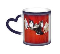 Color Changing Mug In The Sky Ceramic Coffee Mug 13 oz Heat Sensitive Drinking Cup Birthday Gift for Women Men Magic Tea Cup Cute Cat Porcelain Mugs Unique Gift