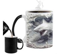 Color Changing Mug | Multifunctional Milk Mug | Color Changing Heat Sensitive, Sea Fish Pattern Coffee Cups, Magic Tea Cup for Coffee Milk