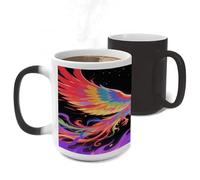Color Changing Mugs Radiant Phoenix Heat Sensitive Ceramic Coffee Mugs Funny Temperature Changing Mug Novelty Magic Cup Gift for Coffee Lover 11 Oz