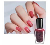 Color Changing Nail Polish, Pink Glitter Blue Purple Mood Temperature Change Nail Polish, Long Lasting Glossy Quick Dry Gradient Oily Mood Nail Polish for DIY Nail Art Manicure at Home Salon