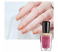 Color Changing Nail Polish, Pink Glitter Blue Purple Mood Temperature Change Nail Polish, Long Lasting Glossy Quick Dry Gradient Oily Mood Nail Polish for DIY Nail Art Manicure at Home Salon