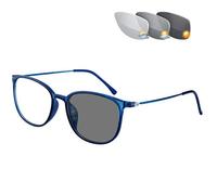 Color-Changing Reading Glasses Progressive Multi-Focus Fashion Retro Far and Near Dual-Use Visual Aid Goggles Vision - PC Full Frame Men and Women