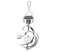 Color Changing Solar Hanging Wind Bell Light,Outdoor LED Spinning Decorative Lamp with Rechargeable Battery,Easy Hang Ornament Lamp for Patio, Balcony,Lawn,Yard Outdoor Decoration