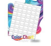 Color Chart Template: 48 Color Swatch/page for Record 3600 Different Colors , 100 Pages 8.5''x11'' (one blank one full)