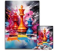 Color Chess 1000 Pieces Puzzles for Adults Puzzles for Adults Brain Teaser Game, Interactive Family Game, Suitable for Ages 14+ 50x75CM/19.68x29.52inch