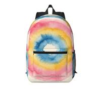 Color Circle Wash 17 Inch Backpack-Lightweight Travel Daypack with Pockets