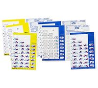 Color Coded AM/PM Monthly 31 Day Medication Blister Cards - Easy No Equipment Needed Cold Seal - 2X a Day Yellow for Morning Blue for Evening (6 Pack - 3 Yellow & 3 Blue)