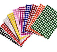 Color Coding Labels 1cm (0.375) Inch 10 mm Round Dot Stickers - 10 Colors 22 Sheets Dots Label - Three Eights Inch Rounds Sticker 3080 Pack