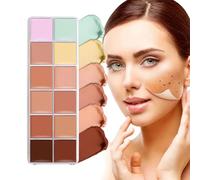 Color Correcting Concealer, 12-Color Concealer Palette Cream, Blendable Concealing Makeup for Youth Teens Girls Family Coworerks Friends