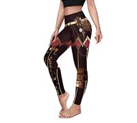color cosplayer Women Steampunk Retro Leggings Comic Cosplay Punk Print Polyester Gothic Trousers Capris Pants S-4XL Plus Size, Steampunk Retro 13, M