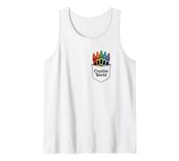 Color Crayon Pocket Print Coloring Pencils Tank Top