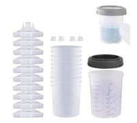 Color Cup Disissible Cup for Pneumatic Color Spray Gun, 10 Parts Colored Spray Cup with Clear Scale for Painting Cars | Color Spray Cup Tickets, aer Set