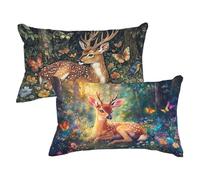 Color Cushion Covers 50x70 Large Cushions Animal Pillow Cases 2 pack, Sofa Cushions Decorative Pillows with Invisible Zipper Velvet Rectangle Pillowcases for Indoor Outdoor Living Room Home Decor P-27